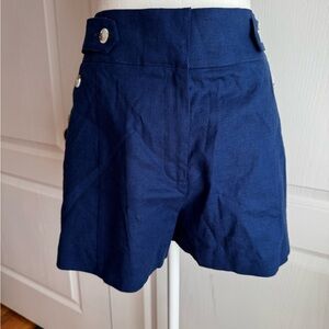High Waist Blue Casual Shorts